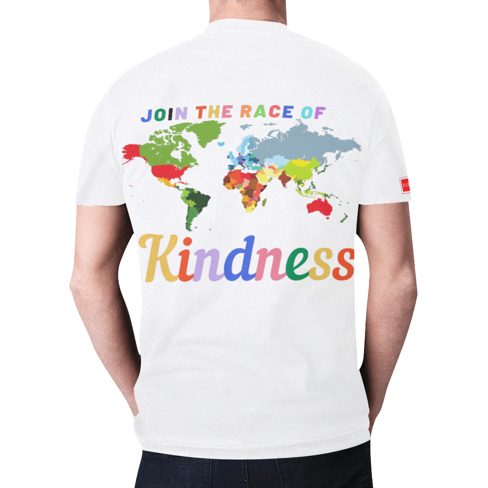 Kindness White T-Shirt Fundraiser New All Over Print T-shirt for Men (Model T45)