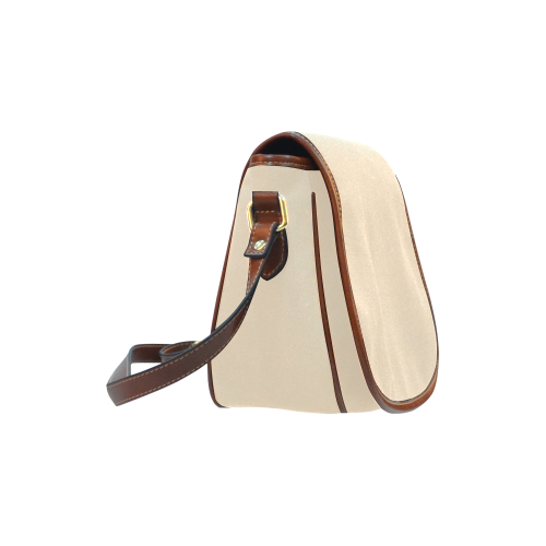 Beige Saddle Bag/Small (Model 1649) Full Customization