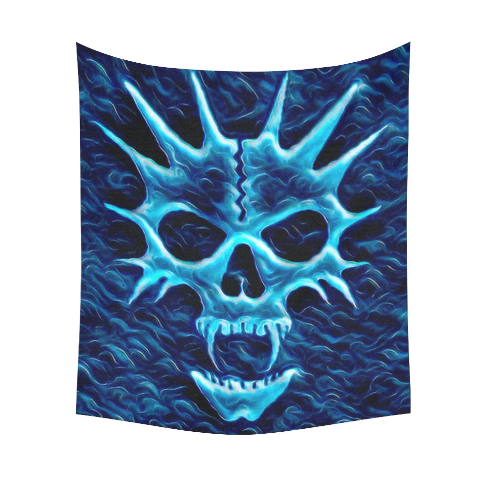3D Ghost Vampire Skull Black Light Horror Cotton Linen Wall Tapestry 51"x 60"