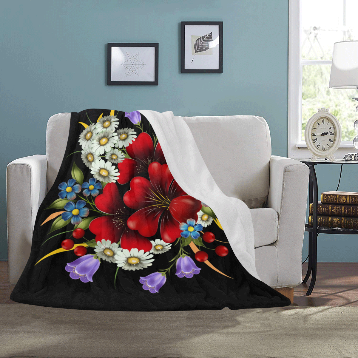 Bouquet Of Flowers Ultra-Soft Micro Fleece Blanket 50"x60"