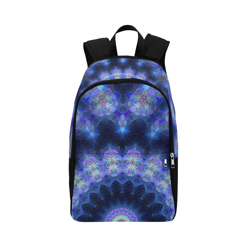 Blue Fractal Fabric Backpack for Adult (Model 1659)