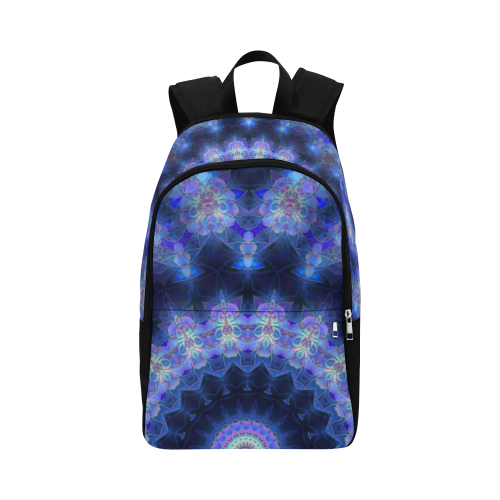 Blue Fractal Fabric Backpack for Adult (Model 1659)