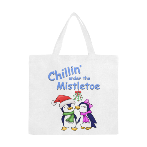 Chillin Holiday Penguins Canvas Tote Bag/Large (Model 1702)