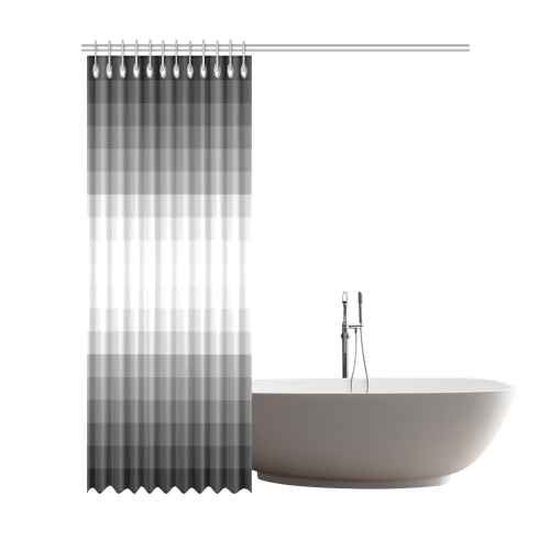 Grey, black, white multicolored stripes Shower Curtain 72"x84"