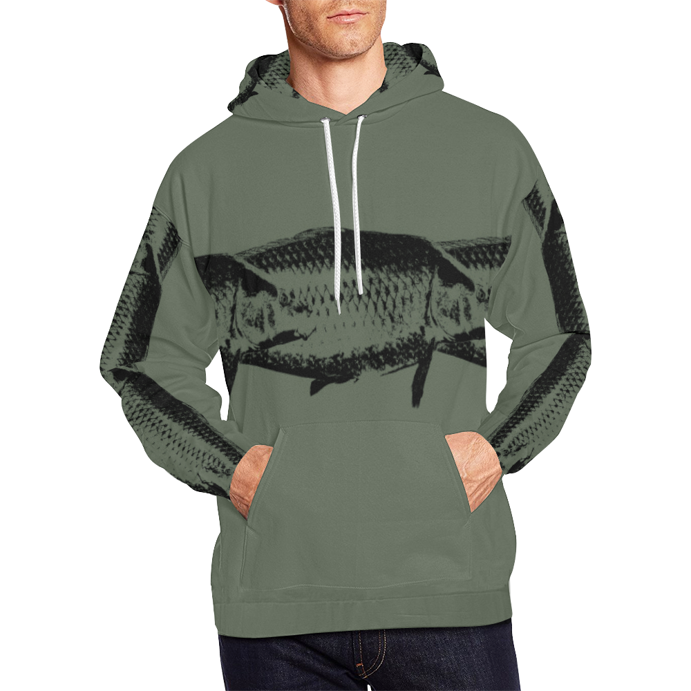 Carp fish All Over Print Hoodie for Men/Large Size (USA Size) (Model H13)