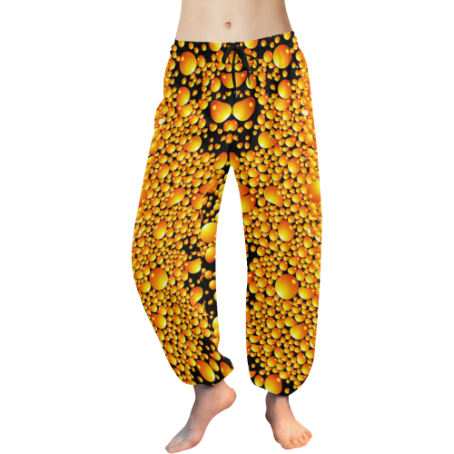 yellow bubble Women's All Over Print Harem Pants (Model L18)