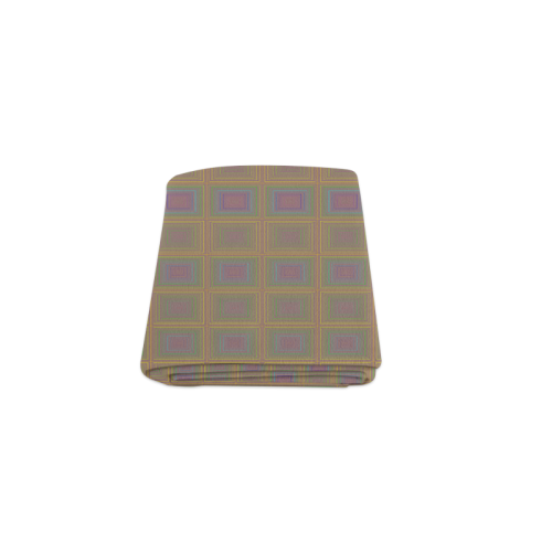 Violet brownish multicolored multiple squares Blanket 40"x50"