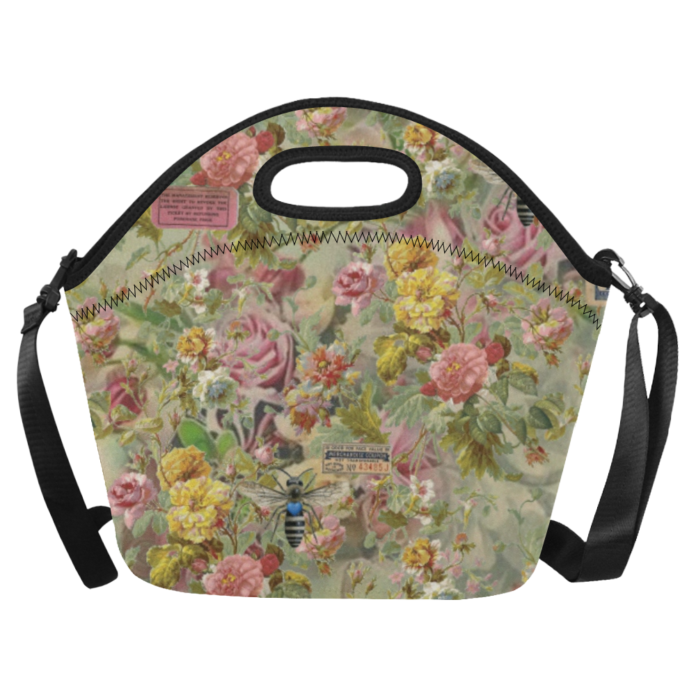 Flower Festival Neoprene Lunch Bag/Large (Model 1669)