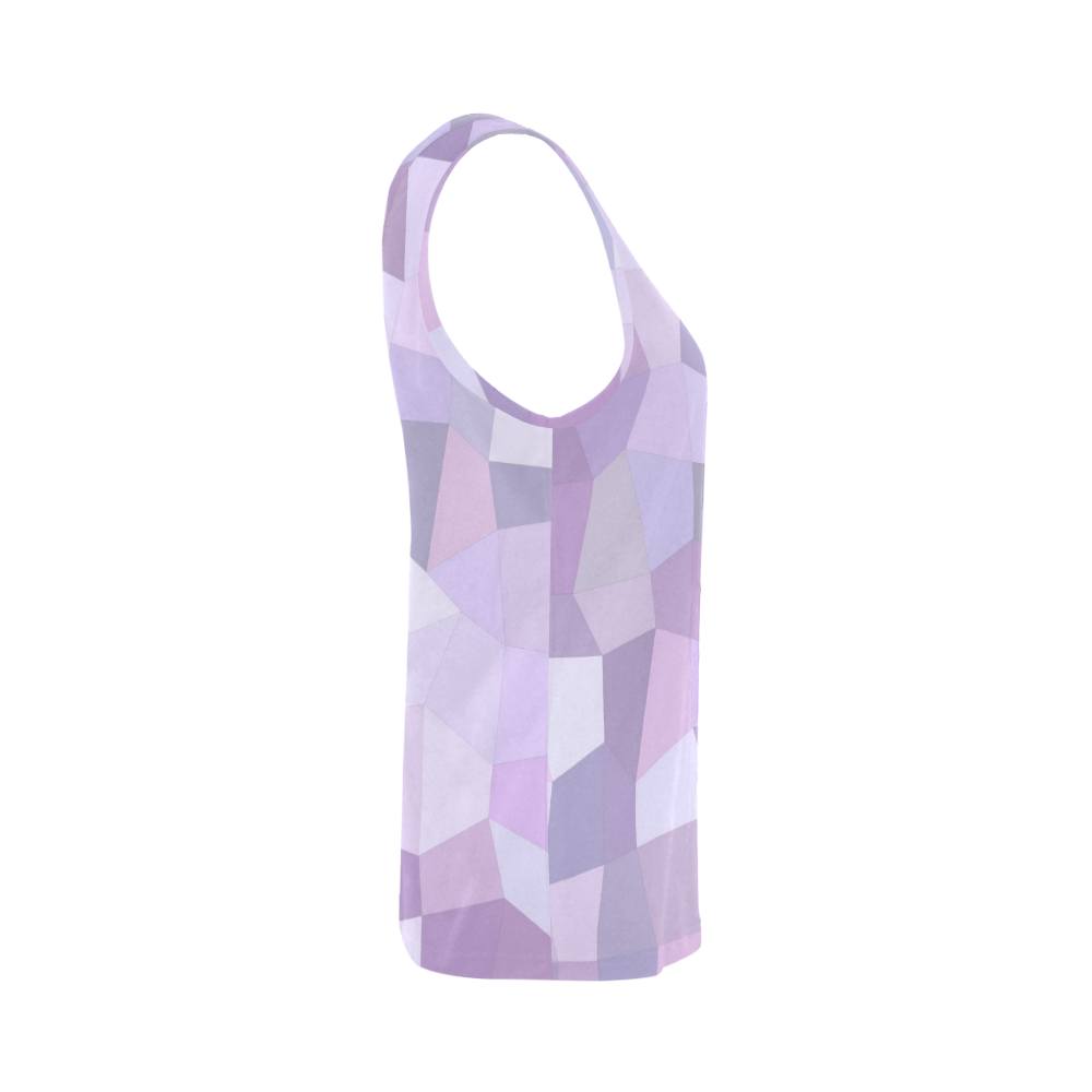 Pastel Purple Mosaic All Over Print Tank Top for Women (Model T43)