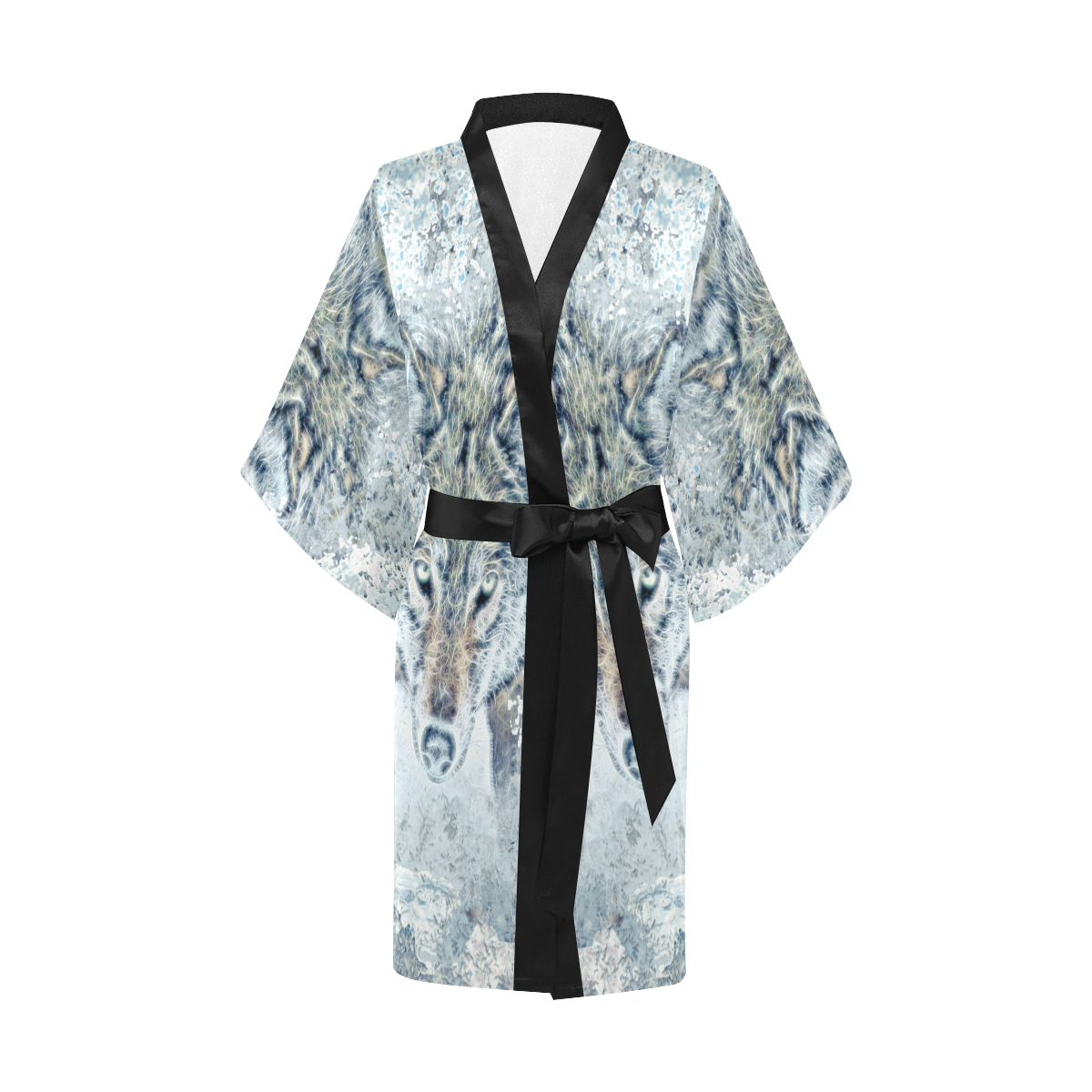 Snow Wolf Kimono Robe