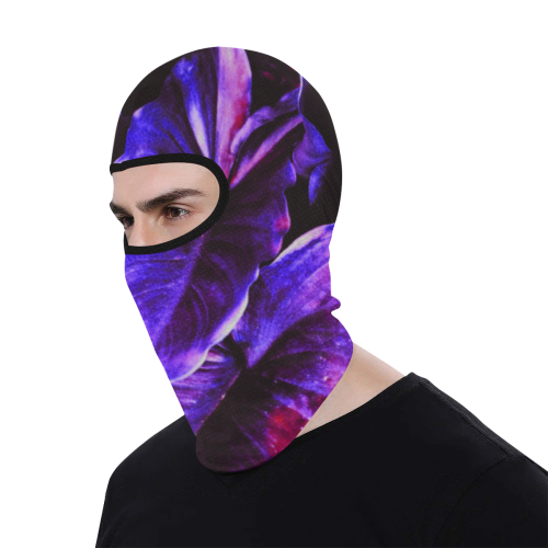Motorcycle Face Mask Purple Plants_Design All Over Print Balaclava