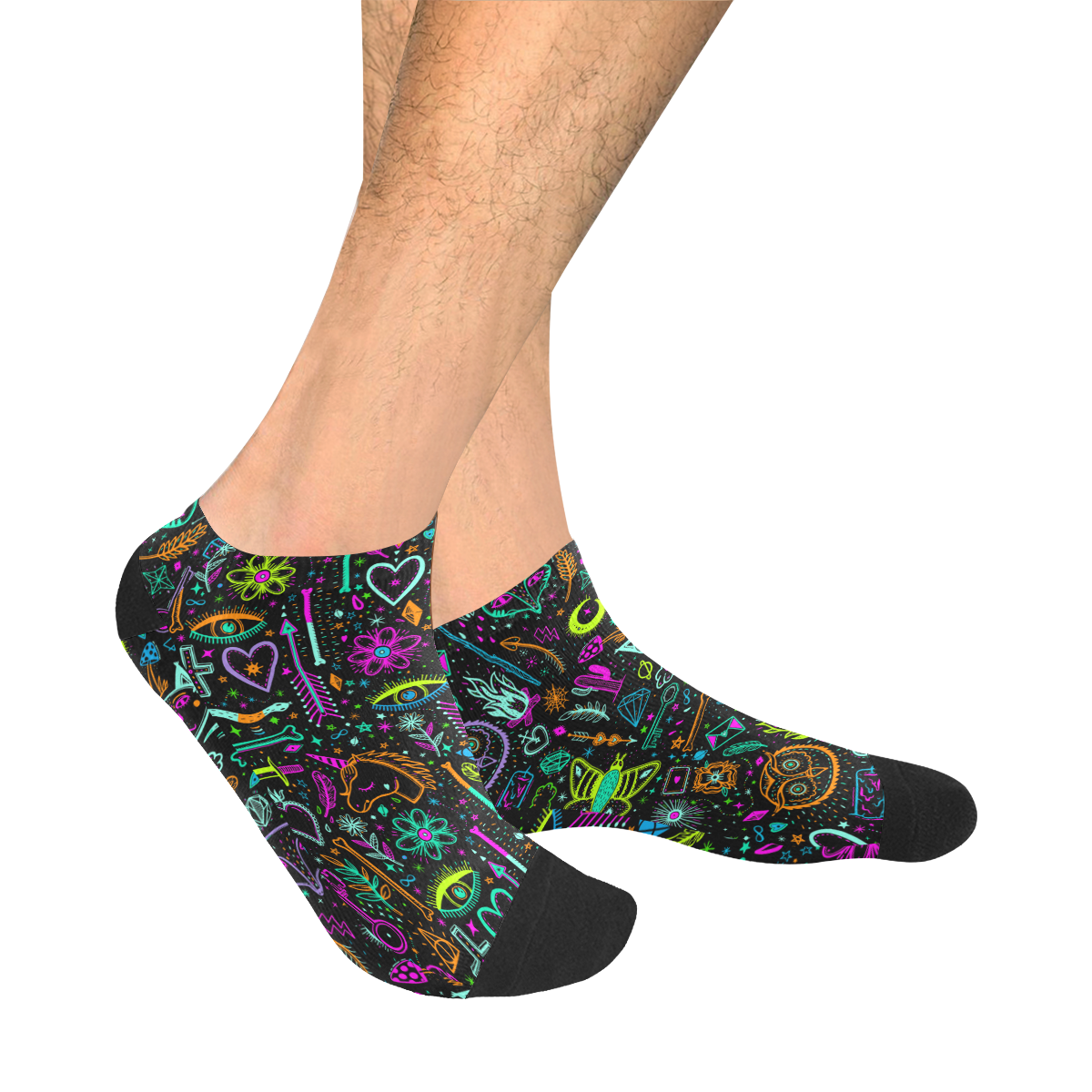 Funny Nature Of Life Sketchnotes Pattern 3 Men's Ankle Socks