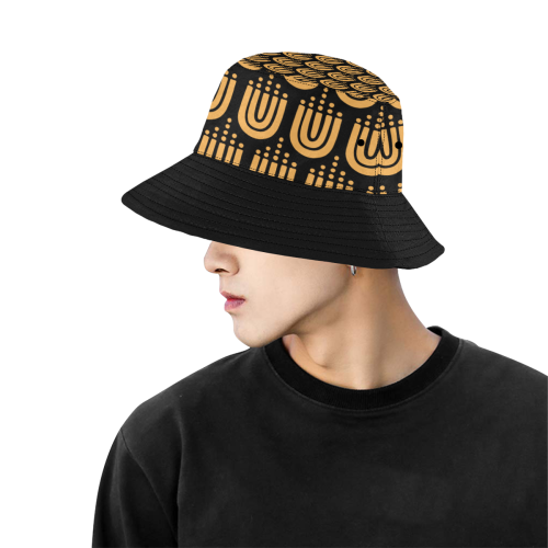 Golden U All Over Print Bucket Hat for Men