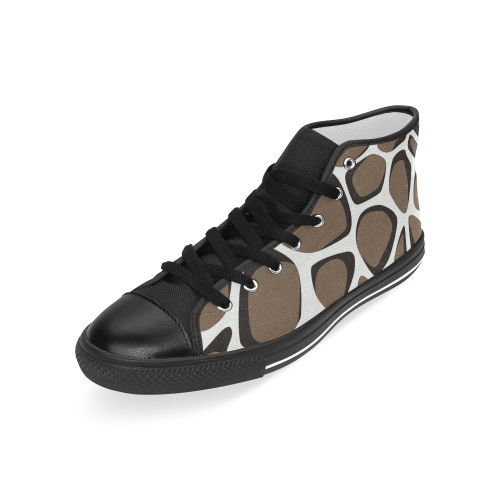 Giraffe Men’s Classic High Top Canvas Shoes (Model 017)