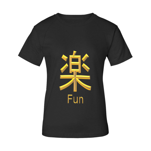 t-Golden Asian Symbol for Fun Women's Raglan T-Shirt/Front Printing (Model T62)