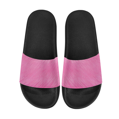 Hot Pink Breeze Men's Slide Sandals (Model 057)