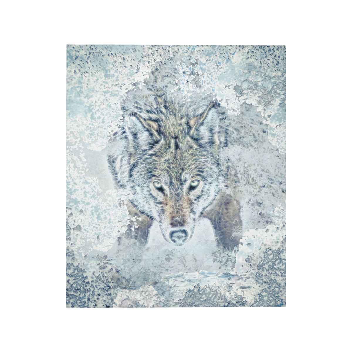 Snow Wolf Quilt 50"x60"