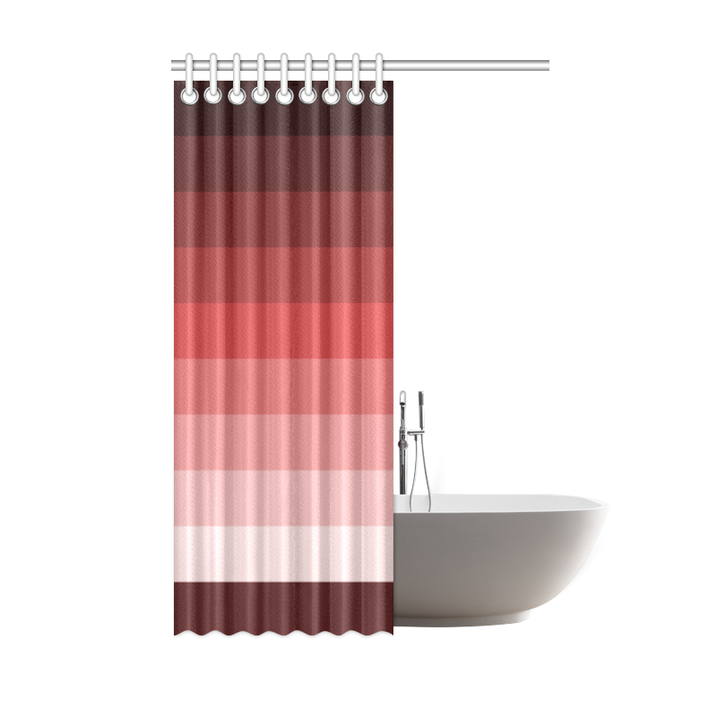 Copper multicolored stripes Shower Curtain 48"x72"