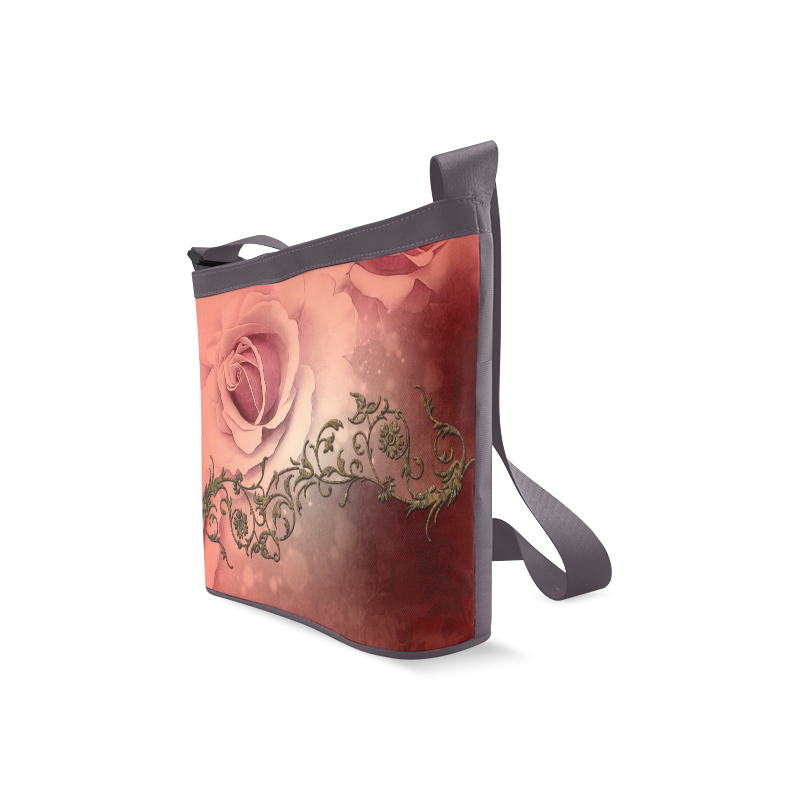 Wonderful roses with floral elements Crossbody Bags (Model 1613)