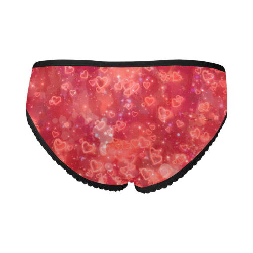 Sparkling glowing hearts B by JamColors Women's All Over Print Girl Briefs (Model L14)