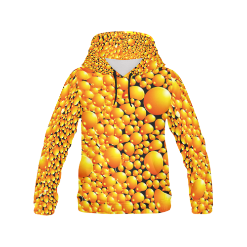 yellow bubble All Over Print Hoodie for Women (USA Size) (Model H13)