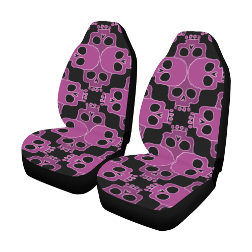 Pink Skull Jigsaw Car Seat Covers (Set of 2)