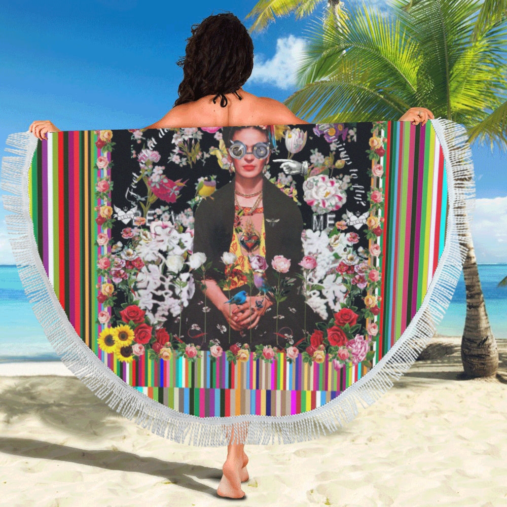 Frida Incognito Circular Beach Shawl 59"x 59"