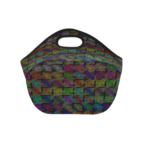 Ripped SpaceTime Stripes Collection Neoprene Lunch Bag/Small (Model 1669)