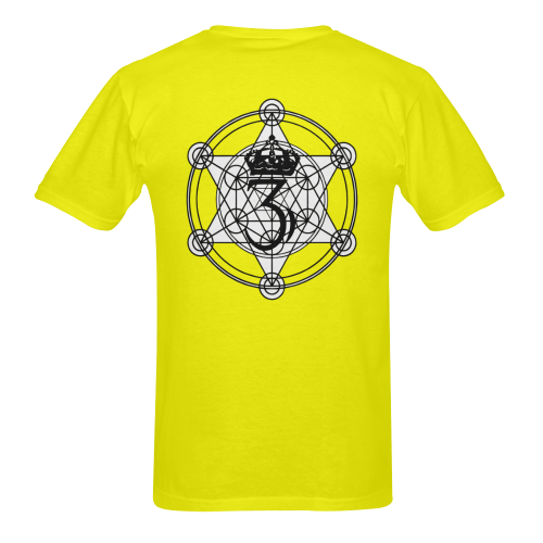 GOD Big Face Tee Yellow Men's T-Shirt in USA Size (Two Sides Printing)