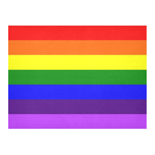 Rainbow Flag (Gay Pride - LGBTQIA+) Cotton Linen Tablecloth 52"x 70"