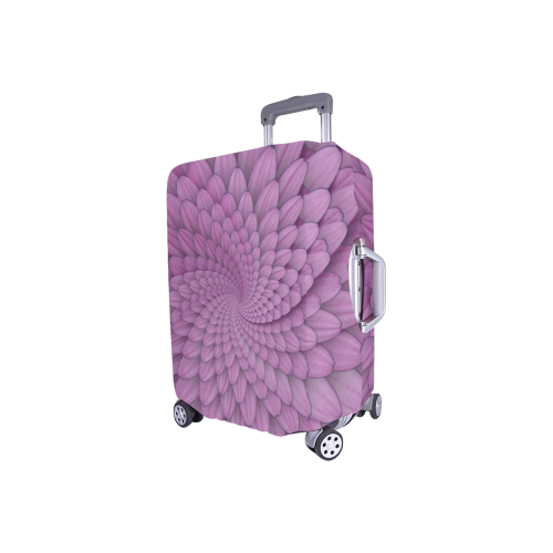 pink flower spiral droste escher Luggage Cover/Small 18"-21"