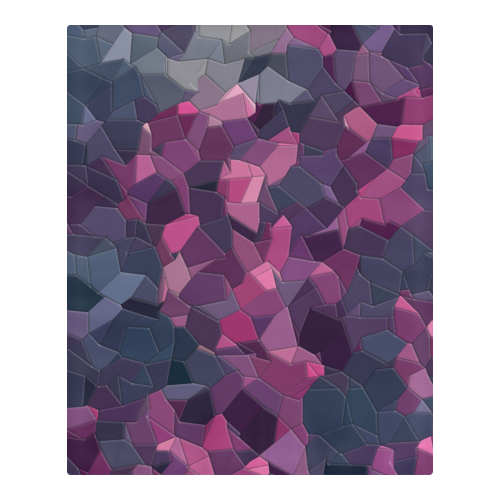 purple pink magenta mosaic #purple 3-Piece Bedding Set