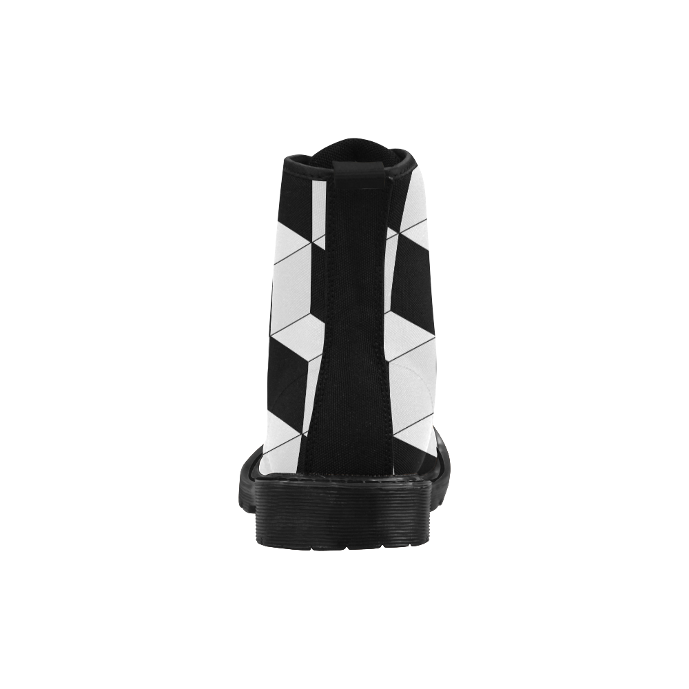 Geometric Martin Boots for Men (Black) (Model 1203H)