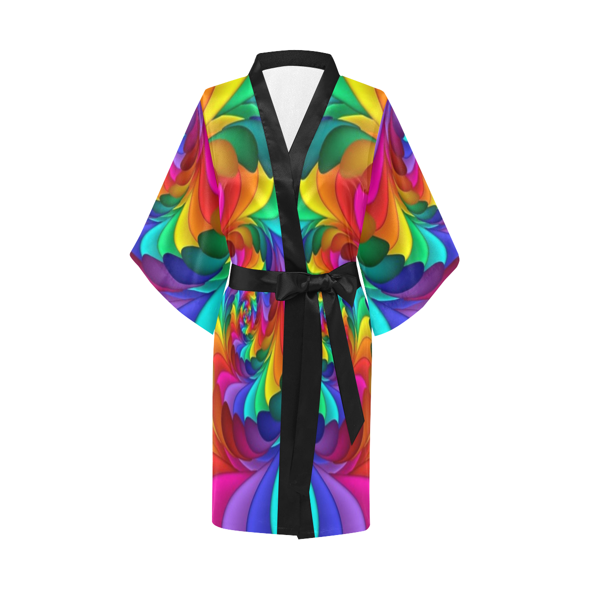 RAINBOW CANDY SWIRL Kimono Robe