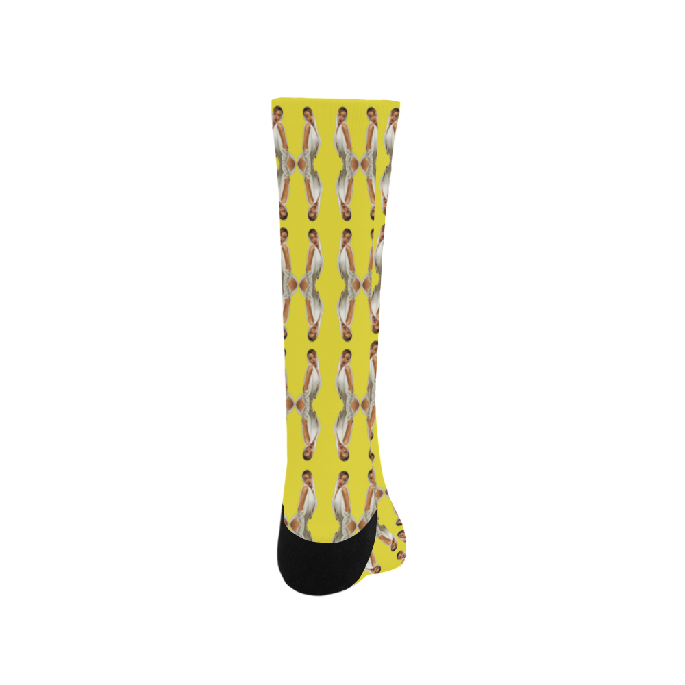 kylie yellow Trouser Socks