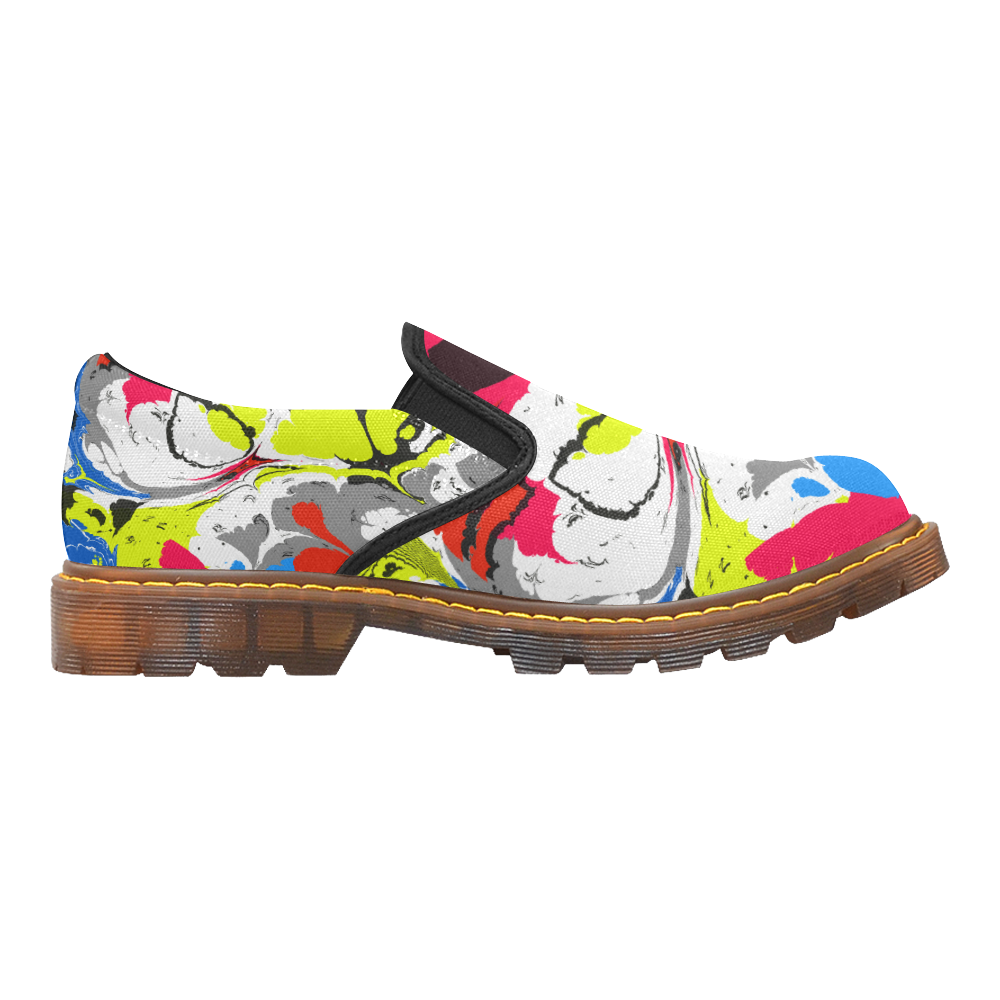 Colorful distorted shapes2 Martin Women's Slip-On Loafer (Model 12031)