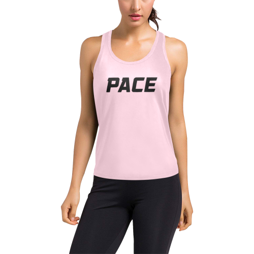 PACE Womens Tank Top Pink Women's Racerback Tank Top (Model T60)