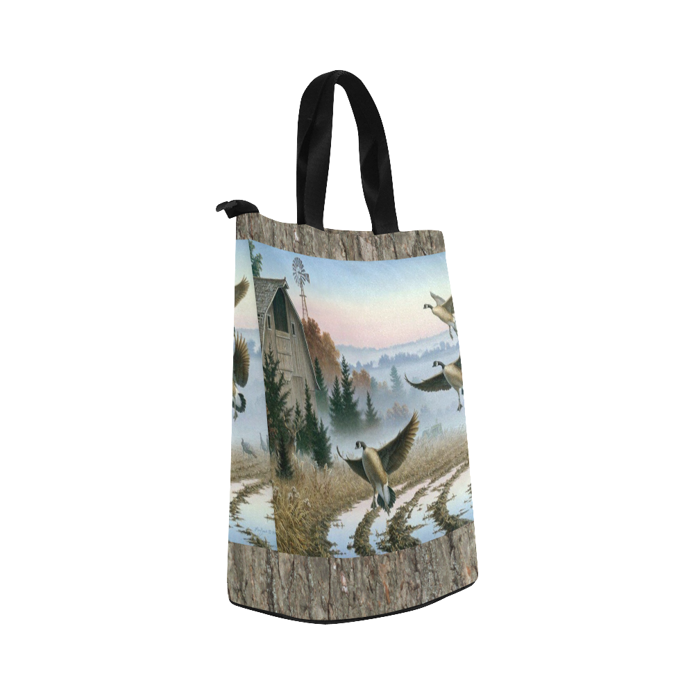 Geese In A Farm Field Nylon Lunch Tote Bag (Model 1670)