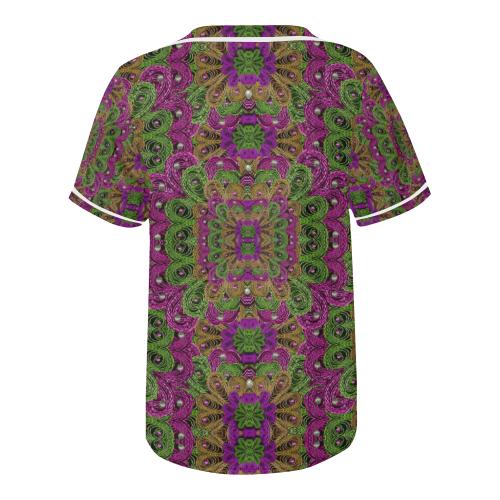 Peacock lace in the nature All Over Print Baseball Jersey for Men (Model T50)