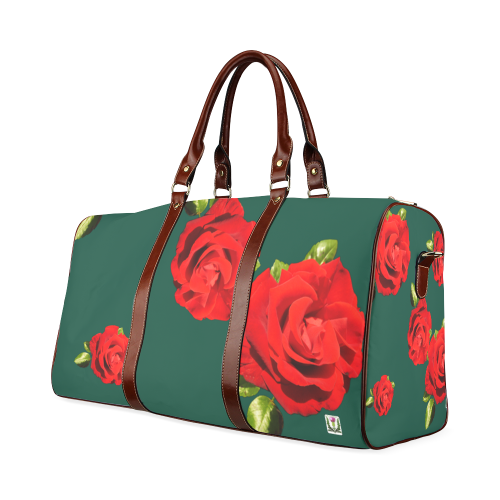 Fairlings Delight's Floral Luxury Collection- Red Rose Waterproof Travel Bag/Large 53086g16 Waterproof Travel Bag/Large (Model 1639)