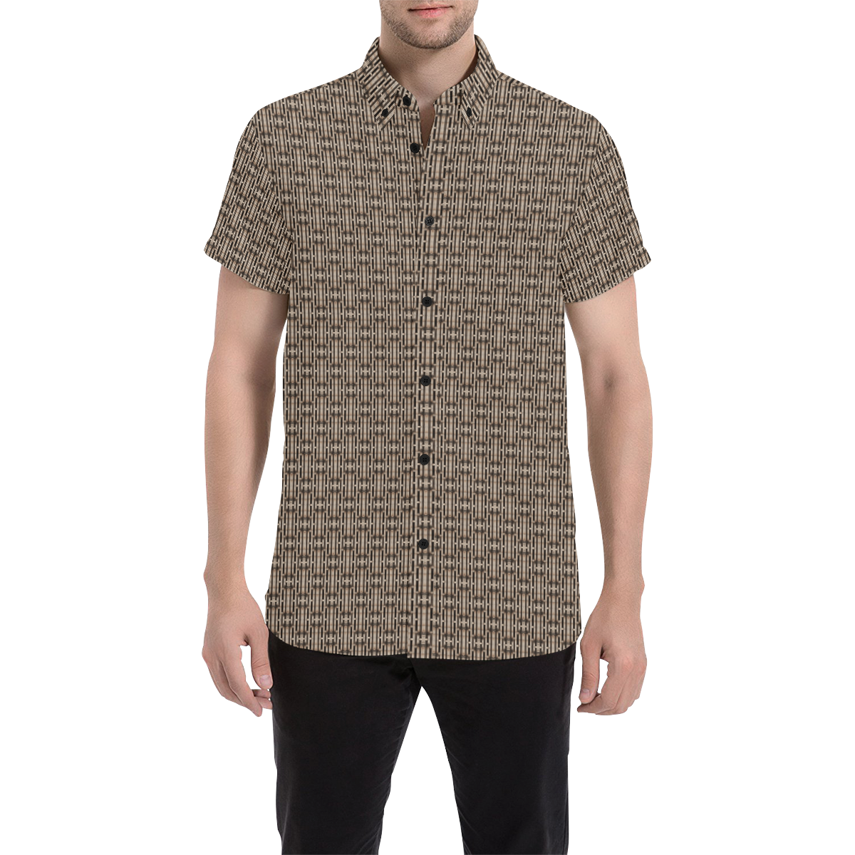 Model #47c| Men's All Over Print Short Sleeve Shirt (Model T53)