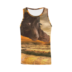 Dog and the Beach All Over Print Tank Top for Men (Model T43)