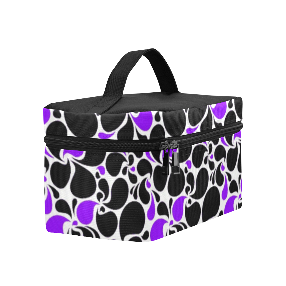 purple black paisley Cosmetic Bag/Large (Model 1658)