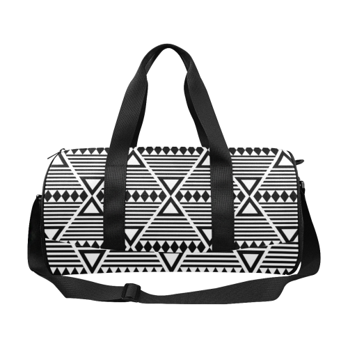 Black Aztec Tribal Duffle Bag (Model 1679)