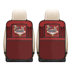 Las Vegas Welcome Sign on Red Car Seat Back Organizer (2-Pack)