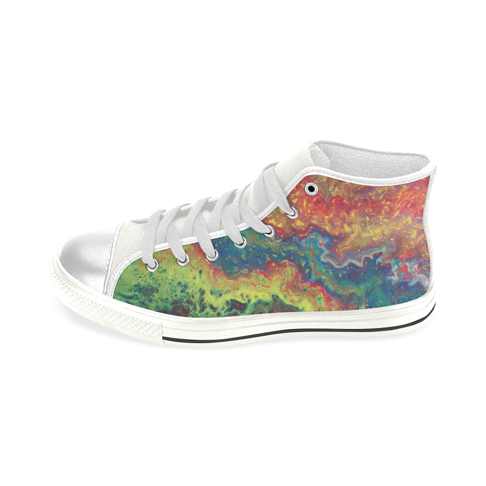Powerful Women's Classic High Top Canvas Shoes (Model 017)
