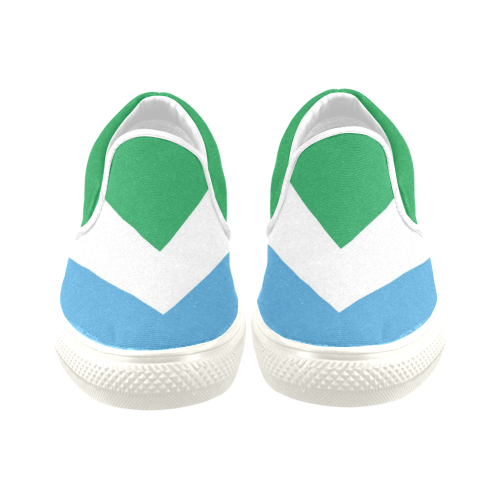 Vegan Flag Slip-on Canvas Shoes for Men/Large Size (Model 019)