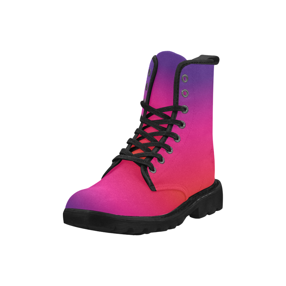 Rainbow Cheeky Witch Martin Boots for Women (Black) (Model 1203H)
