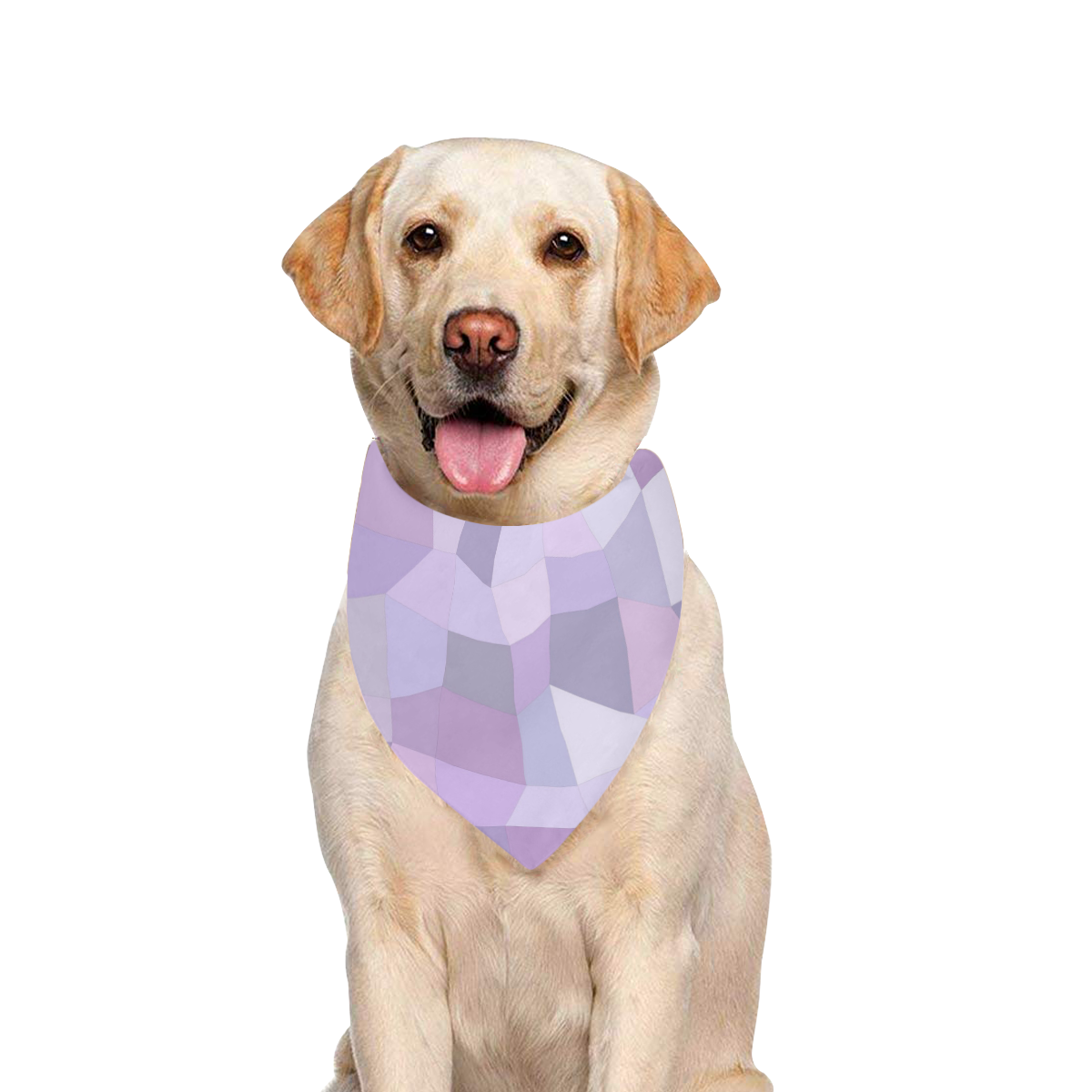 Pastel Purple Mosaic Pet Dog Bandana/Large Size