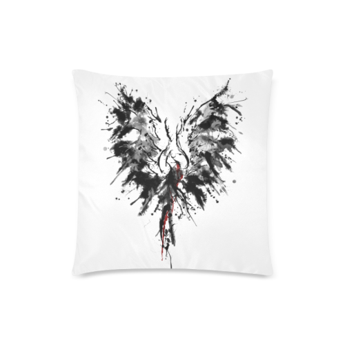 Phoenix - Abstract Painting Bird Black 1 Custom Zippered Pillow Case 18"x18"(Twin Sides)